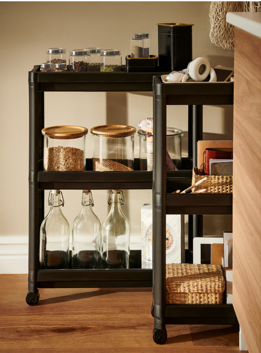 ترولی چرخدار مشکی VESKEN کالا خلیج