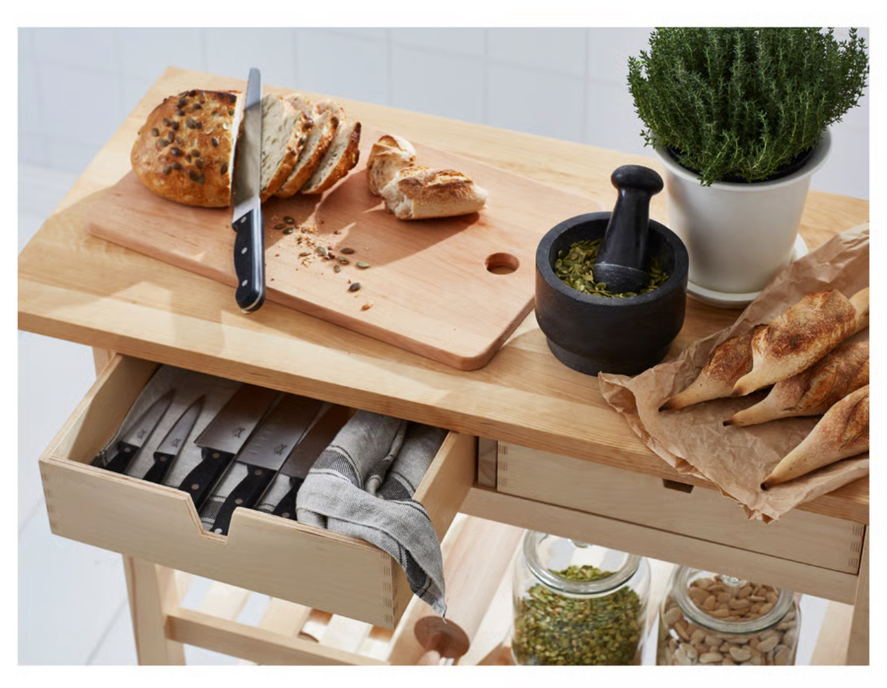 هاون سنگ مرمر ایکیا ÄDELSTEN