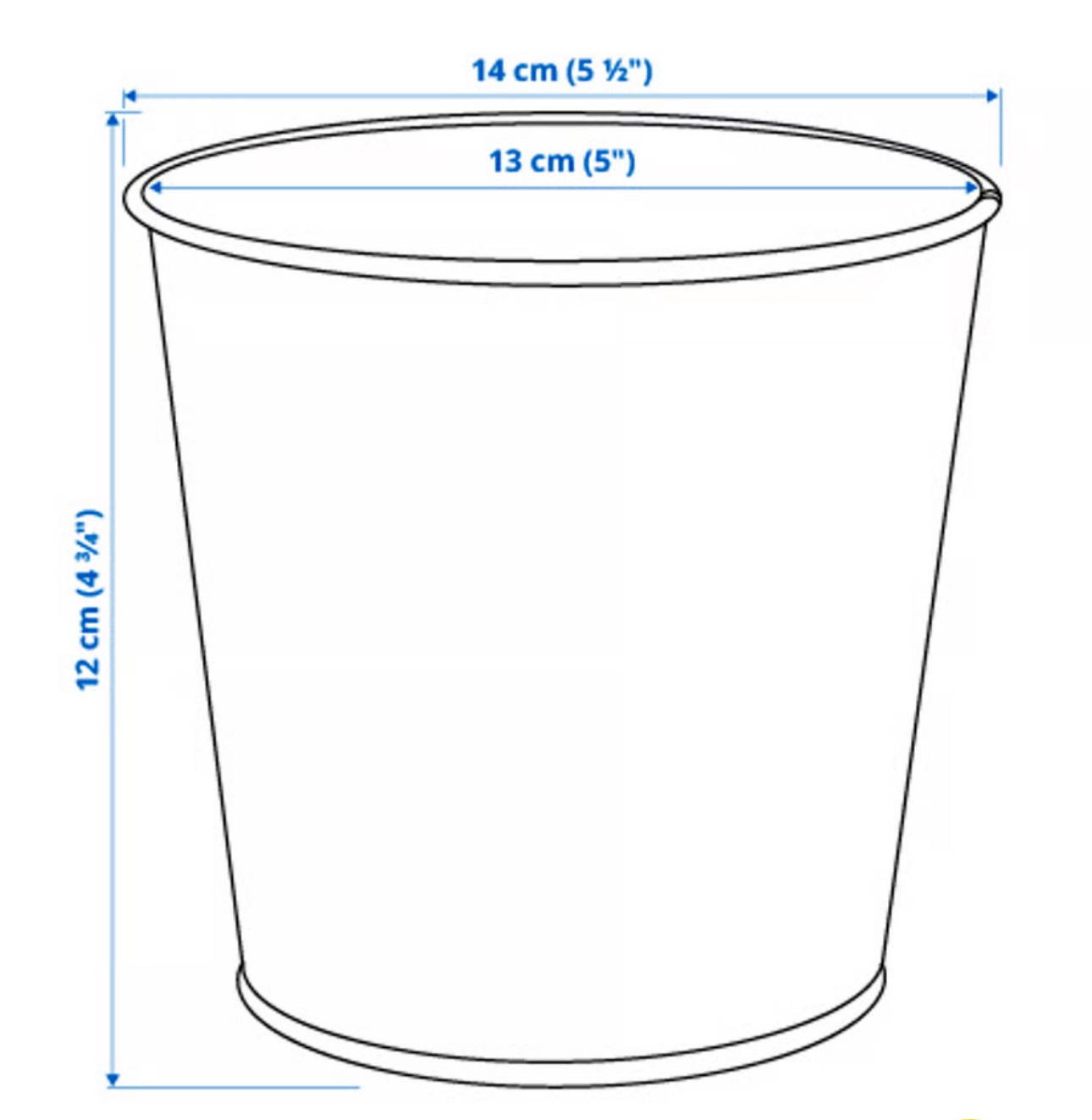 گلدان فلزی طلایی ایکیا کالا خلیج