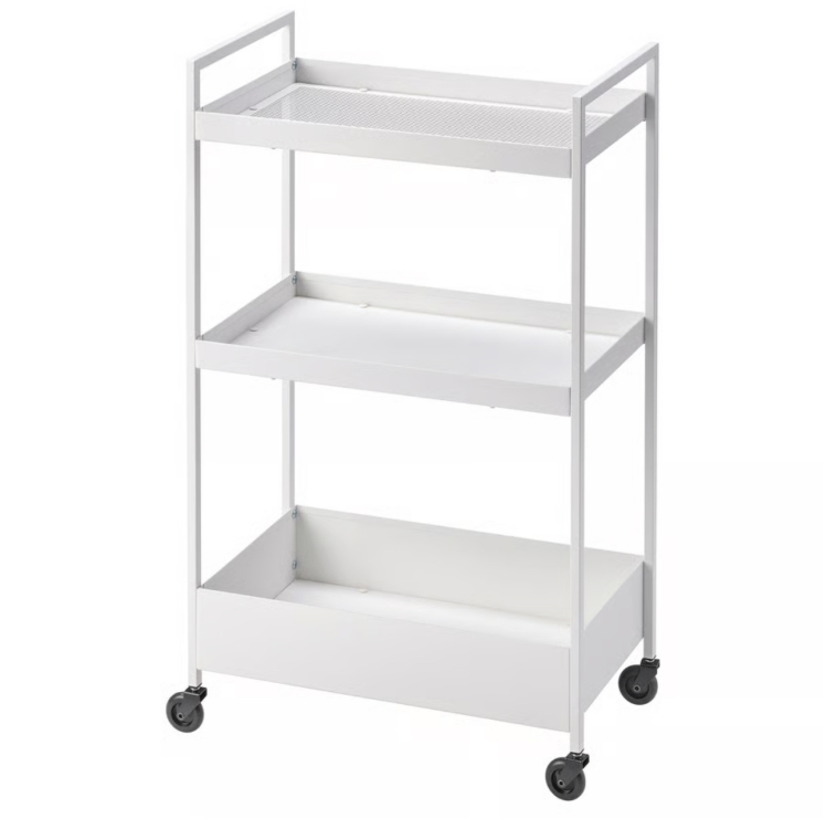 ترولی فلزی سفید ایکیا مدل NISSAFORS کالا خلیج