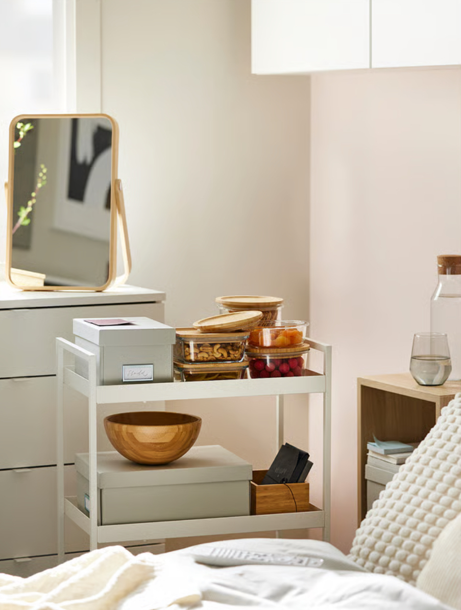 ترولی فلزی سفید ایکیا مدل NISSAFORS کالا خلیج